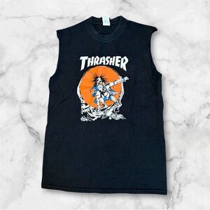 Thrasher Black Graphic Sleeveless Tee